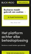 How buckaroo.nl looks like on a mobile device such as an iPhone.