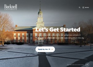 How bucknell.edu looks like on a tablet such as an iPad.