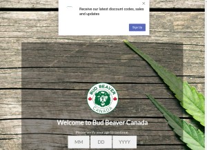 How budbeaver.ca looks like on a tablet such as an iPad.