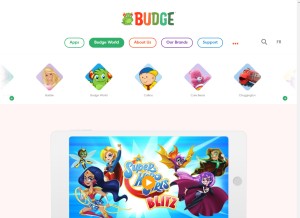 How budgestudios.com looks like on a tablet such as an iPad.