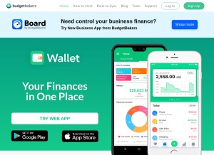 How budgetbakers.com looks like on a tablet such as an iPad.