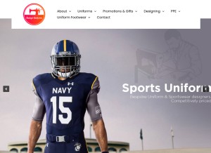 How budgetuniform.ae looks like on a tablet such as an iPad.