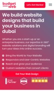 How budgetweb.ae looks like on a mobile device such as an iPhone.