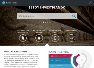 How buenastareas.com looks like on a tablet such as an iPad.