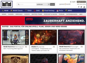 How buffed.de looks like on a tablet such as an iPad.
