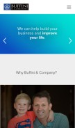 How buffiniandcompany.com looks like on a mobile device such as an iPhone.