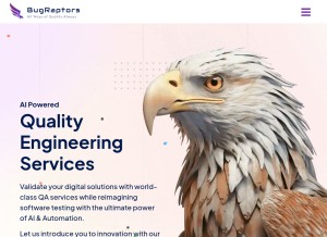 How bugraptors.com looks like on a tablet such as an iPad.