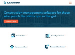 How buildertrend.com looks like on a tablet such as an iPad.