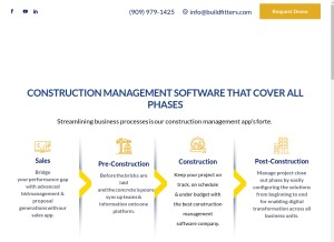How buildfitters.com looks like on a tablet such as an iPad.