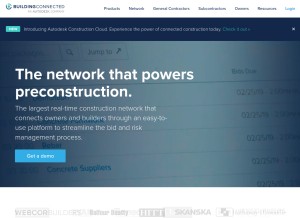 How buildingconnected.com looks like on a tablet such as an iPad.