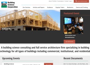 How buildingscience.com looks like on a tablet such as an iPad.