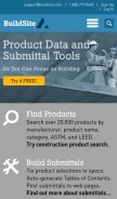 How buildsite.com looks like on a mobile device such as an iPhone.