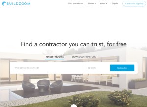How buildzoom.com looks like on a tablet such as an iPad.