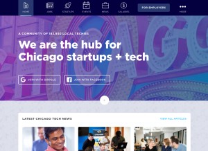 How builtinchicago.org looks like on a tablet such as an iPad.