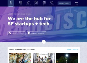 How builtinsf.com looks like on a tablet such as an iPad.