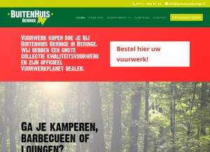 How buitenhuisberinge.nl looks like on a tablet such as an iPad.