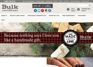 How bulkapothecary.com looks like on a tablet such as an iPad.