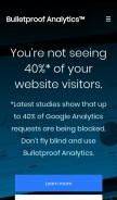 How bulletproof-analytics.com looks like on a mobile device such as an iPhone.