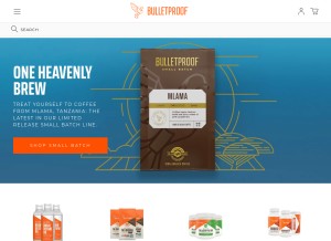 How bulletproof.com looks like on a tablet such as an iPad.