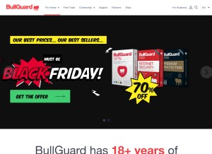 How bullguard.com looks like on a tablet such as an iPad.