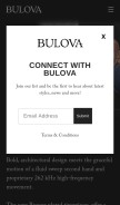 How bulova.com looks like on a mobile device such as an iPhone.