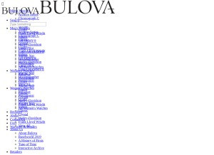 How bulova.com looks like on a tablet such as an iPad.