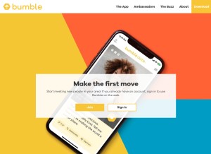 How bumbcdn.com looks like on a tablet such as an iPad.