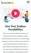 How buncee.com looks like on a mobile device such as an iPhone.
