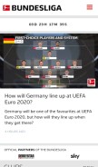 How bundesliga.com looks like on a mobile device such as an iPhone.