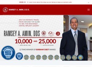 How burbankdentalimplants.com looks like on a tablet such as an iPad.