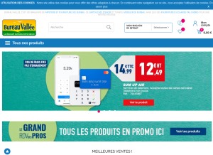 How bureau-vallee.fr looks like on a tablet such as an iPad.