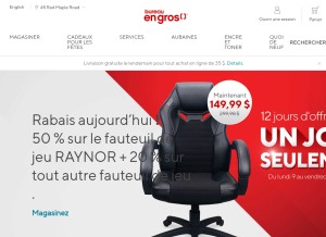 How bureauengros.com looks like on a tablet such as an iPad.