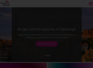 How burges-salmon.com looks like on a tablet such as an iPad.