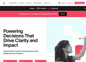How burning-glass.com looks like on a tablet such as an iPad.