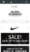 How burnrubbersneakers.com looks like on a mobile device such as an iPhone.