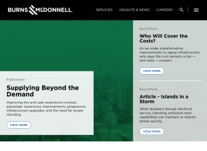 How burnsmcd.com looks like on a tablet such as an iPad.