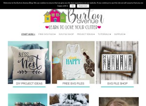 How burtonavenue.com looks like on a tablet such as an iPad.