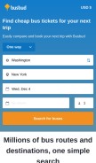 How busbud.com looks like on a mobile device such as an iPhone.