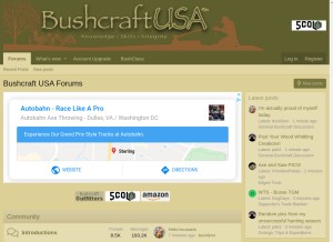 How bushcraftusa.com looks like on a tablet such as an iPad.
