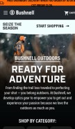 How bushnell.com looks like on a mobile device such as an iPhone.