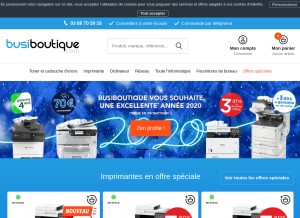 How busiboutique.com looks like on a tablet such as an iPad.