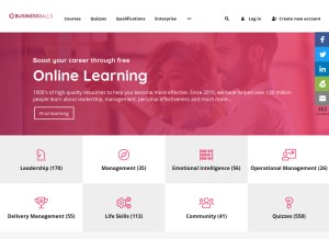 How businessballs.com looks like on a tablet such as an iPad.