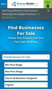 How businessbroker.net looks like on a mobile device such as an iPhone.