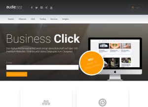 How businessclick.ch looks like on a tablet such as an iPad.
