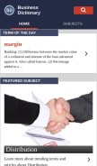 How businessdictionary.com looks like on a mobile device such as an iPhone.