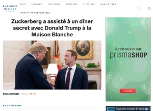 How businessinsider.com looks like on a tablet such as an iPad.