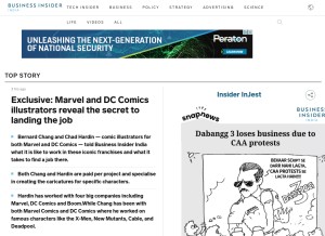 How businessinsider.in looks like on a tablet such as an iPad.