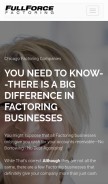 How businessinvoicefactoring.org looks like on a mobile device such as an iPhone.