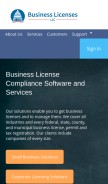 How businesslicenses.com looks like on a mobile device such as an iPhone.