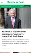 How businesspost.ie looks like on a mobile device such as an iPhone.